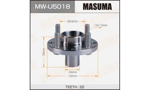 Ступица колеса Masuma, передняя, для Chevrolet Aveo, арт. MW-U5018