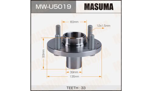 Ступица колеса Masuma, передняя, для Chevrolet Lacetti, арт. MW-U5019