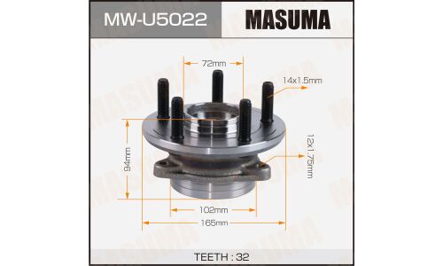 Ступица колеса Masuma, передняя, для Jeep Grand Cherokee, арт. MW-U5022