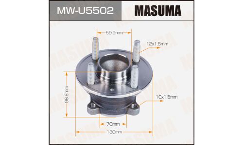 Ступица колеса Masuma, с ABS, задняя, для Chevrolet Cobalt, арт. MW-U5502