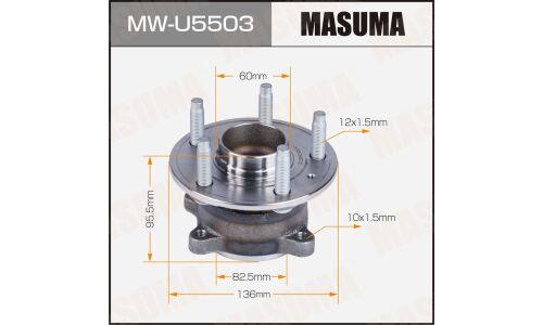 Ступица колеса Masuma, с ABS, задняя, для Chevrolet Cruze, арт. MW-U5503