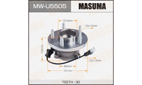 Ступица колеса Masuma, с ABS, задняя, для Chevrolet Captiva, арт. MW-U5505