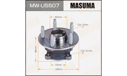 Ступица колеса Masuma, с ABS, задняя, для Opel Mokka, арт. MW-U5507