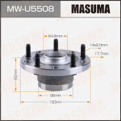 Ступица колеса Masuma, с ABS, задняя, для Ford Transit, арт. MW-U5508