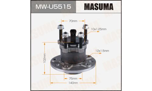 Ступица колеса Masuma, с ABS, задняя, для Opel Vectra C, арт. MW-U5515