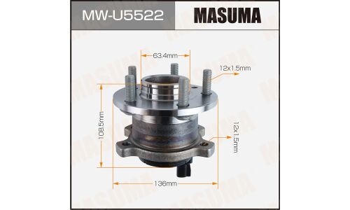Ступица колеса Masuma, задняя, для Ford Mondeo, арт. MW-U5522