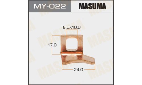 Контакты тяг.реле на стартер Masuma 15х24mm Nissan  Левые*