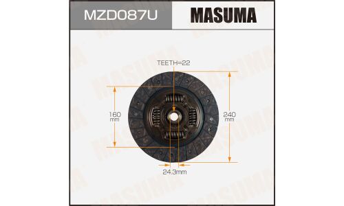 Диск сцепления Masuma (240х160х22х24.3мм), арт. MZD087U