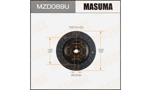 Диск сцепления Masuma, для Ford Freda, Bongo Friendee, арт. MZD089U