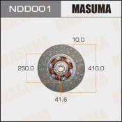 Диск сцепления Masuma (410х250х10х41.3мм), арт. NDD001
