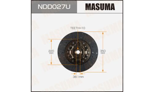 Диск сцепления Masuma (350х220х10х38.1мм), арт. NDD027U