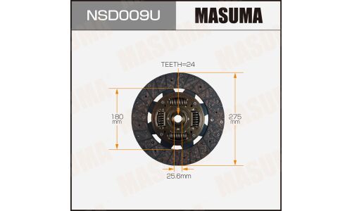 Диск сцепления Masuma (275х180х24х25.6мм), арт. NSD009U
