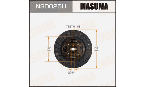 Диск сцепления Masuma (215х140х18х20.6мм), арт. NSD025U