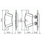 Колодки тормозные Bosch дисковые, арт. 0 986 494 427