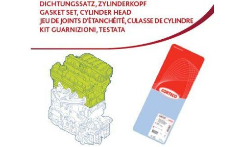 Комплект прокладок ГБЦ Corteco, арт. 417074P