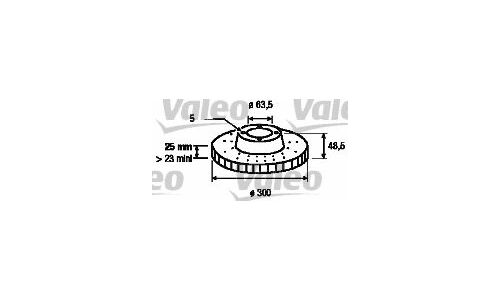 Диск тормозной | Перед Valeo, арт. 186863
