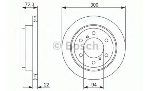 Диск тормозной Bosch, арт. 0 986 479 373