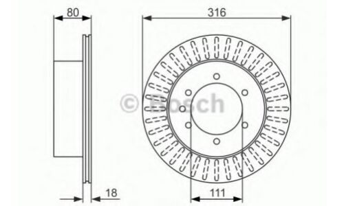 Диск тормозной | зад Bosch, арт. 0 986 479 385