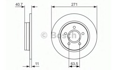 Диск тормозной Bosch, задний, арт. 0 986 479 763