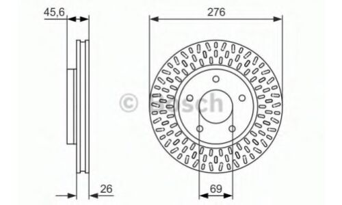 Диск тормозной | перед Bosch, арт. 0 986 479 783