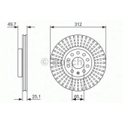 Диск тормозной | перед Bosch, арт. 0 986 479 932