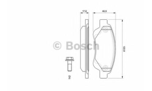Колодки тормозные дисковые Bosch, передние, комплект на ось (4 шт), арт. 0 986 494 065
