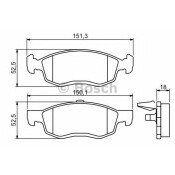 Колодки тормозные дисковые Bosch, передние, комплект на ось (4 шт), арт. 0 986 494 197