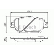 Колодки тормозные дисковые Bosch, передние, комплект на ось (4 шт), арт. 0 986 494 363