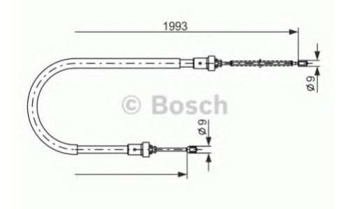 Трос, стояночная тормозная система Bosch, арт. 1 987 482 233