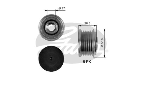 Механизм свободного хода генератора Gates, арт. OAP7049