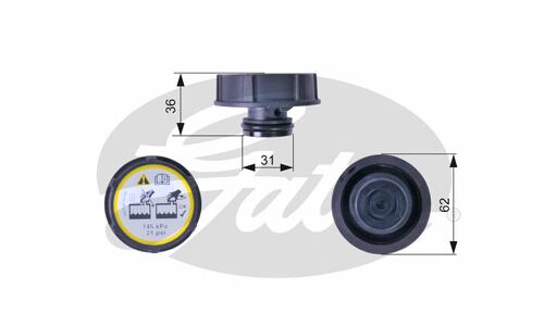 Крышка резервуара охлаждающей жидкости Gates, арт. RC240