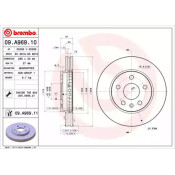 Диск тормозной Brembo вентилируемый, арт. 09A96910