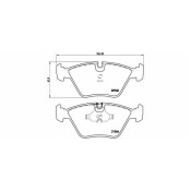 Колодки тормозные дисковые Brembo, комплект на ось (4 шт), арт. P06012