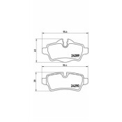 Колодки тормозные Brembo дисковые, арт. P06052