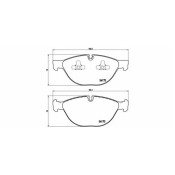 Колодки тормозные дисковые Brembo, комплект на ось (4 шт), арт. P06058