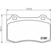 Колодки тормозные дисковые Brembo, комплект на ось (4 шт), арт. P36020