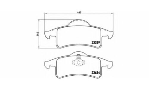 Колодки тормозные дисковые Brembo, комплект на ось (4 шт), арт. P37006