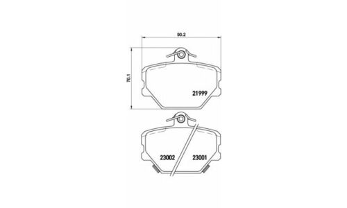 Колодки тормозные Brembo дисковые, арт. P50038