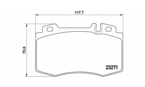 Колодки тормозные дисковые Brembo, комплект на ось (4 шт), арт. P50041