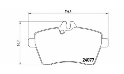 Колодки тормозные дисковые Brembo, комплект на ось (4 шт), арт. P50056