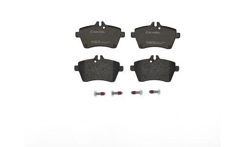 Колодки тормозные дисковые Brembo, комплект на ось (4 шт), арт. P50056