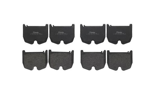 Колодки тормозные дисковые Brembo, комплект на ось (4 шт), арт. P50062