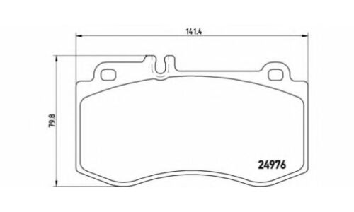 Колодки тормозные дисковые Brembo, комплект на ось (4 шт), арт. P50087