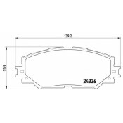 Колодки тормозные дисковые Brembo, комплект на ось (4 шт), арт. P83082