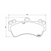 Колодки тормозные дисковые Brembo, комплект на ось (4 шт), арт. P85069