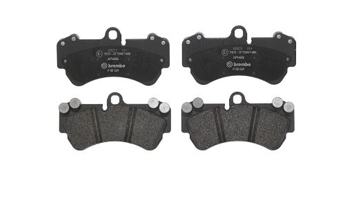 Колодки тормозные дисковые Brembo, комплект на ось (4 шт), арт. P85069