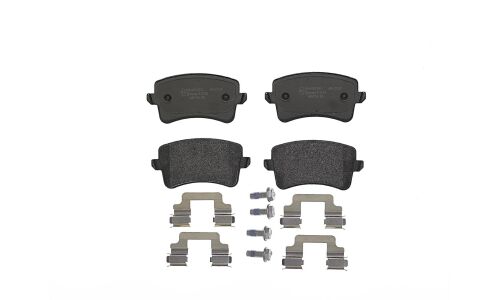 Колодки тормозные дисковые Brembo, комплект на ось (4 шт), арт. P85100