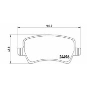 Колодки тормозные дисковые Brembo, комплект на ось (4 шт), арт. P86021
