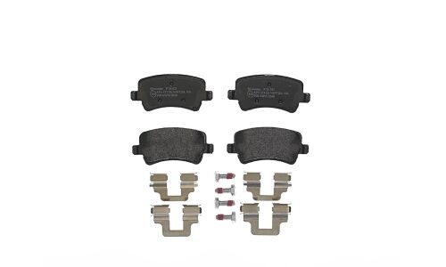 Колодки тормозные дисковые Brembo, комплект на ось (4 шт), арт. P86021