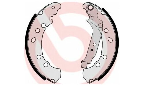 Колодки тормозные барабанные Brembo, комплект на ось (4 шт), арт. S83513